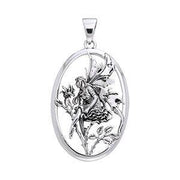 Rose Red Fairy Silver Pendant TPD871