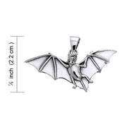 Creator of the Night ~ Sterling Silver Bat Pendant Jewelry TPD978