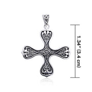 Celtic Knotwork Cross of the Spirit Silver Pendant TPD988