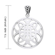 Celtic Knotwork Cross of Harmony Silver Pendant TPD991