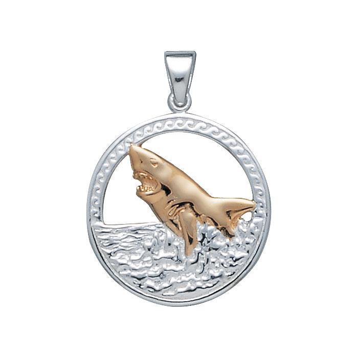 Shark Silver and Gold Pendant TPV2733