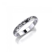 Celtic Silver Spiral Ring TR014