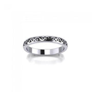 Celtic Silver Spiral Ring TR014