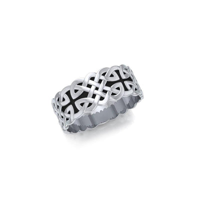 Beauty while gazing eternity ~ Celtic Knotwork Sterling Silver Ring TR042