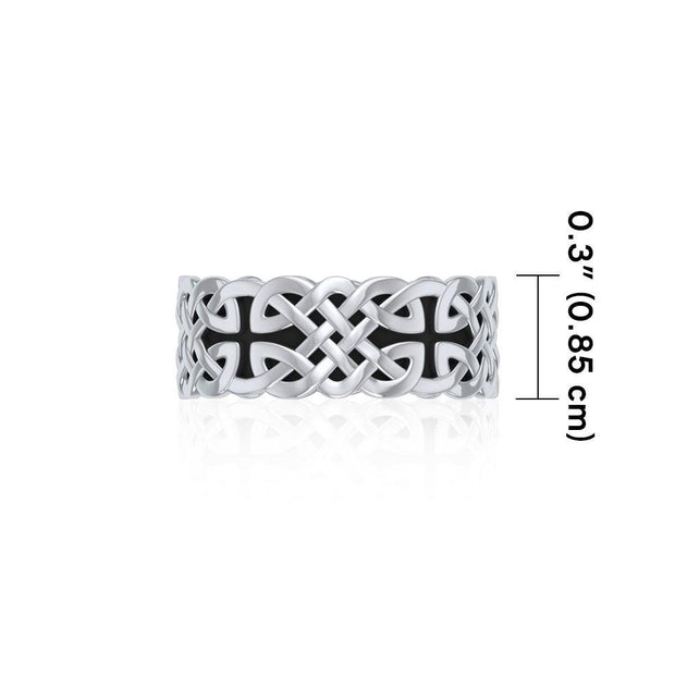 Beauty while gazing eternity ~ Celtic Knotwork Sterling Silver Ring TR042