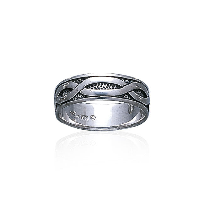 Life’s deep and eternal ~ Celtic Knotwork Sterling Silver Ring TR043