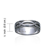 Life’s deep and eternal ~ Celtic Knotwork Sterling Silver Ring TR043