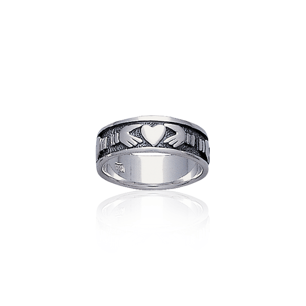 Irish Claddagh Silver Ring TR059