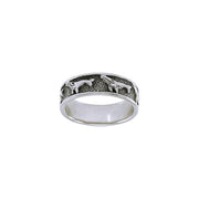 Humpback Whale Pod Sterling Silver Ring TR074