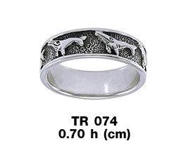 Humpback Whale Pod Sterling Silver Ring TR074