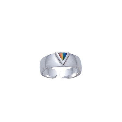 Rainbow Silver Toe Ring TR1210
