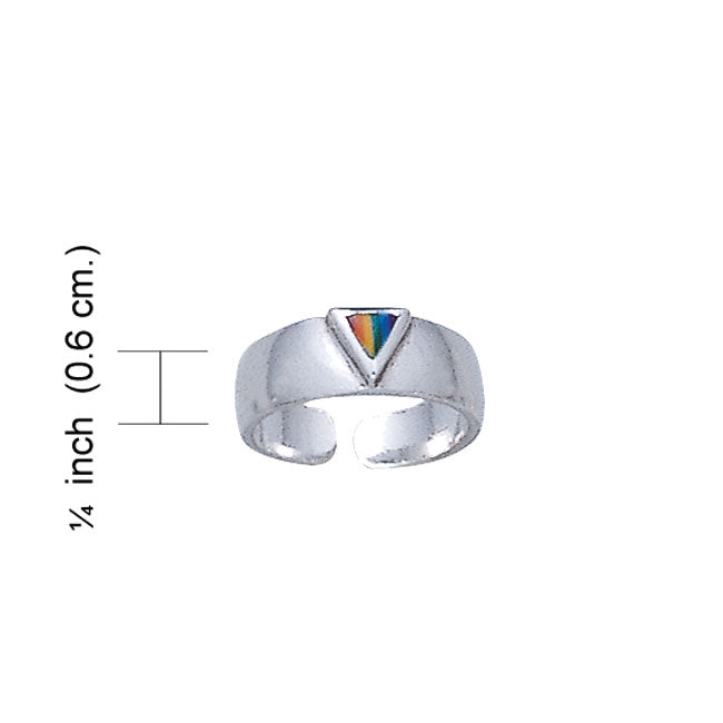 Rainbow Silver Toe Ring TR1210