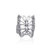Silver Butterfly Ring TR1312 Ring