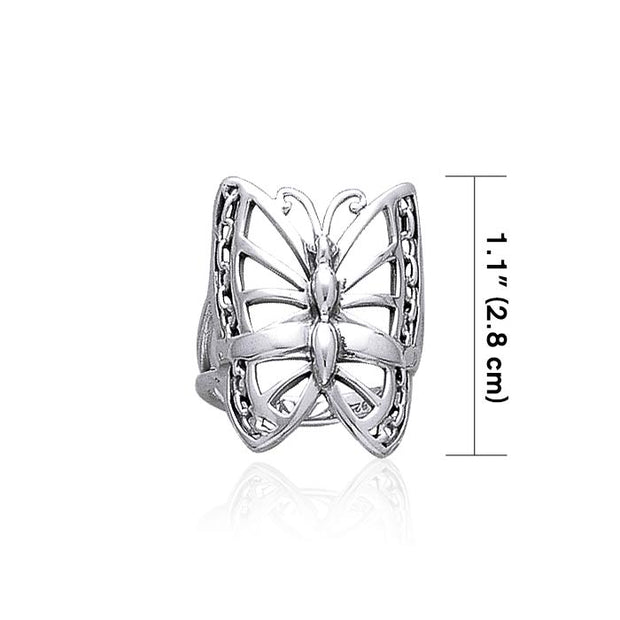Silver Butterfly Ring TR1312