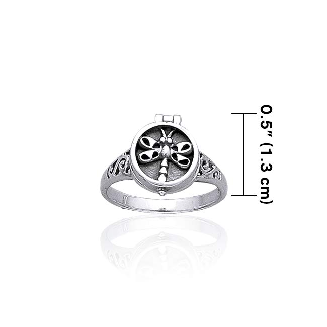 Dragonfly Poison Silver Ring TR1329