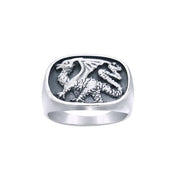 Dragon Signet Silver Ring TR1399