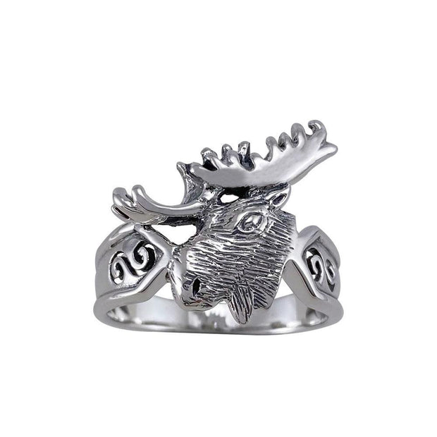 Moose Head Silver Ring TR1436