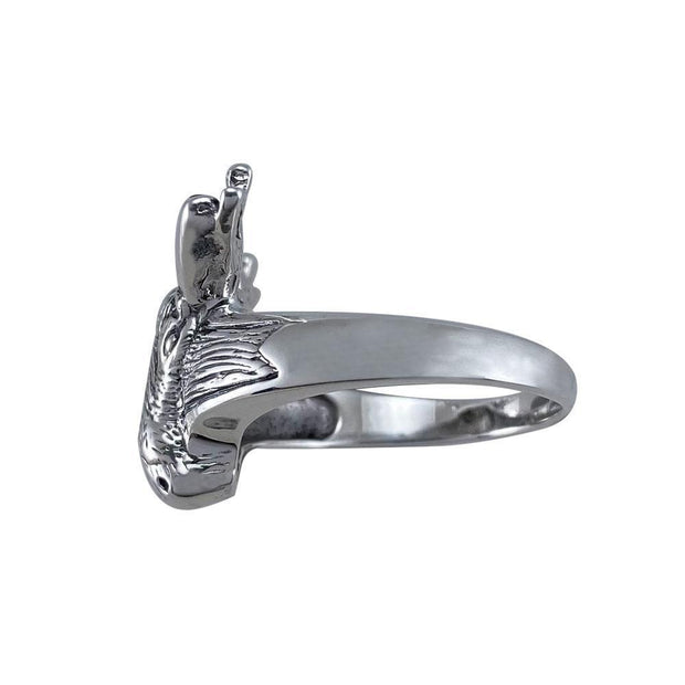 Reindeer Head Silver Ring TR1431