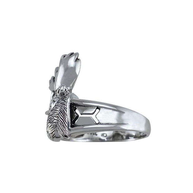 Moose Head Silver Ring TR1434