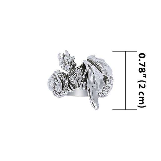 Dragon Wrap Silver Ring TR1504