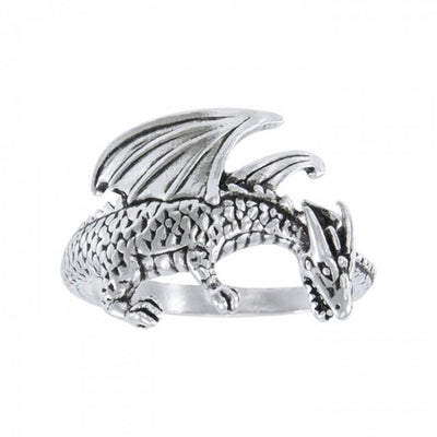 Winged Dragon Silver Ring TR1599