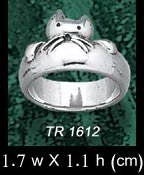 Revered companion Sterling Silver Cat Ring TR1612