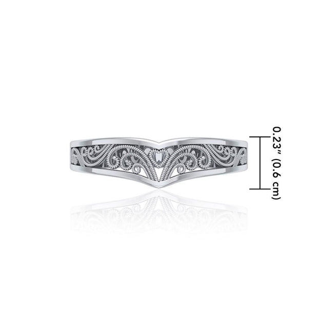 Silver Filigree Millennium Ring TR168 Ring