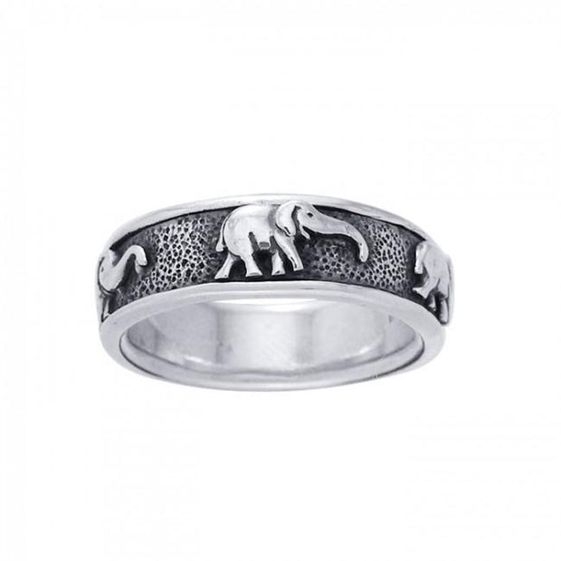 Silver Elephant Spinner Ring TR1692