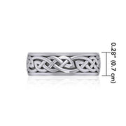 Mirror the Celtic lifetime tradition ~ Celtic Knotwork Sterling Silver Ring TR1757 Ring