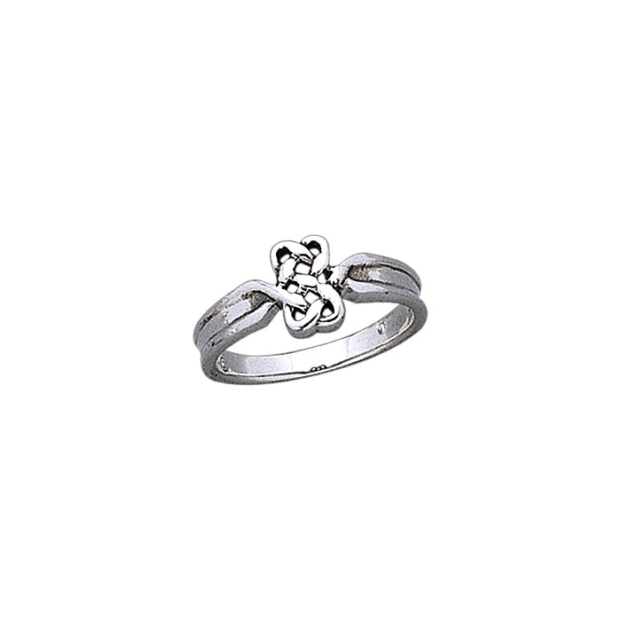 Eternal Celtic Hearts Sterling Silver Ring TR1761