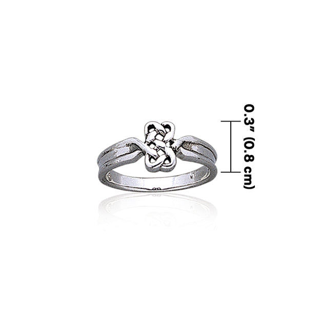 Eternal Celtic Hearts Sterling Silver Ring TR1761