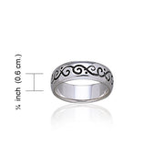 Fairy Vines Silver Band Ring TR1866