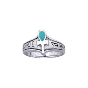 Ankh Silver Ring with Gemstone TR1878 Ring