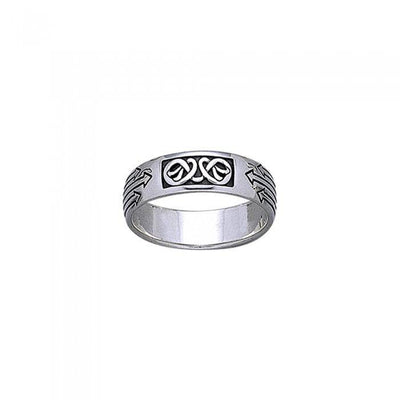We live in a continuous journey of life ~ Celtic Knotwork Sterling Silver Ring TR1896