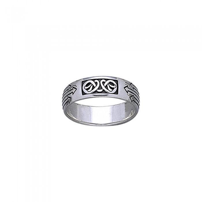 We live in a continuous journey of life ~ Celtic Knotwork Sterling Silver Ring TR1896