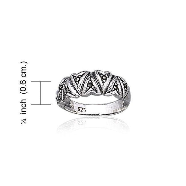 Marcasite Silver Ring TR1912