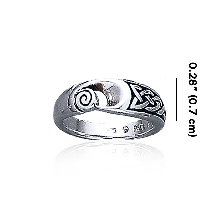 Celtic Knotwork Sterling Silver Ring TR1968 Ring
