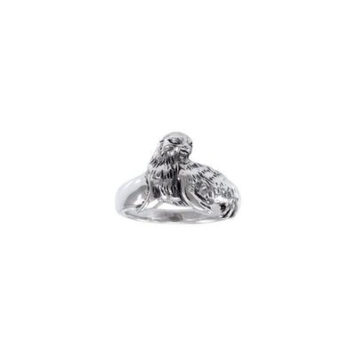 Sea Lion Sterling Silver Ring TR2367