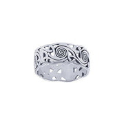 Celtic Silver Spiral Ring TR264