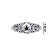 A progressive faith ~ Sterling Silver Power Celtic Triangle Symbol Ring TR288