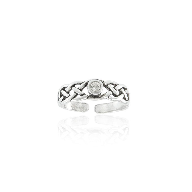 Celtic Knotwork Sterling Silver Toe Ring TR3307