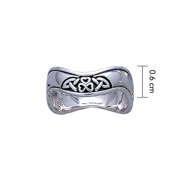 An infinite foretime and aftertime ~ Celtic Knotwork Sterling Silver Ring TR3312