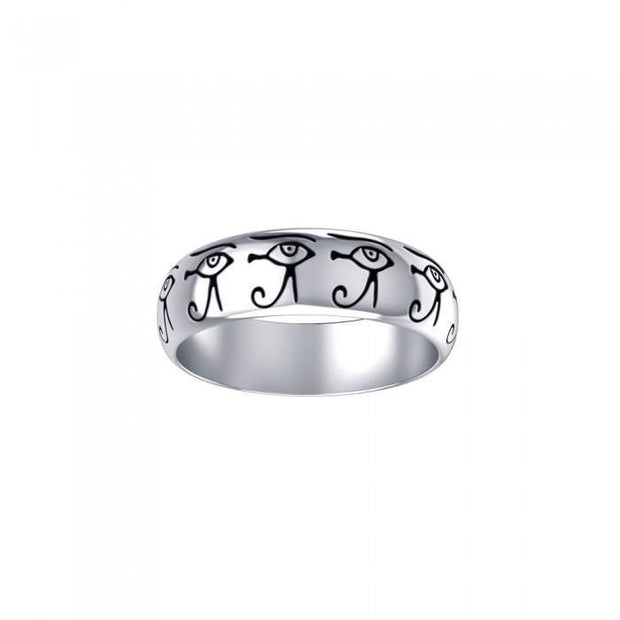 Beyond the symbolism of the Eye of Horus ~ Sterling Silver Jewelry Ring TR3318