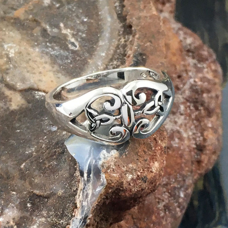 Celtic Knotwork Sterling Silver Ring TR3402