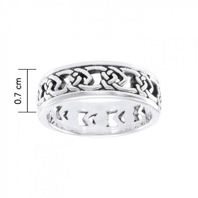 A Celtic beauty all the way ~ Celtic Knotwork Sterling Silver Ring TR3410