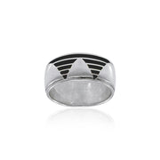 Triangle Silver Band Ring TR3426