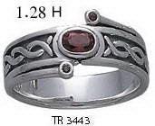 Celtic band Sterling Silver Ring TR3443