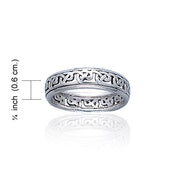 Celtic roots rest in infinity ~ Celtic Knotwork Sterling Silver Ring TR3450