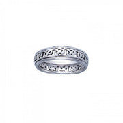 Celtic roots rest in infinity ~ Celtic Knotwork Sterling Silver Ring TR3450