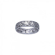 In the circle of life ~ Celtic Knotwork Sterling Silver Ring TR3453